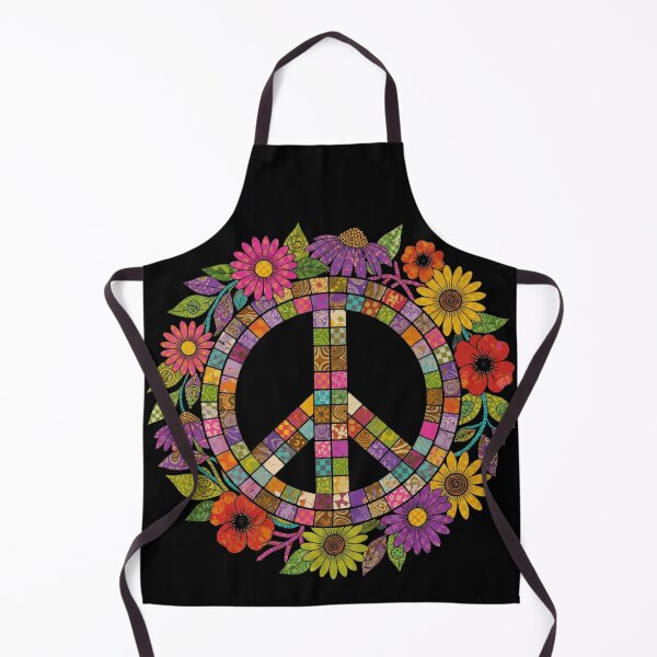 Item preview, Floral Peace Sign Hippie Flower Power Vintage Symbol designed and sold by CF_VintageDesign.