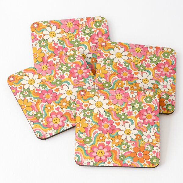 Item preview, Groovy Retro Flower Pattern – 70s Colorful Floral Aesthetic designed and sold by RJACreative.
