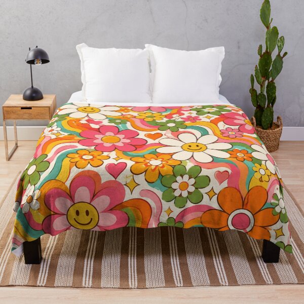 Item preview, Groovy Retro Flower Pattern – 70s Colorful Floral Aesthetic designed and sold by RJACreative.