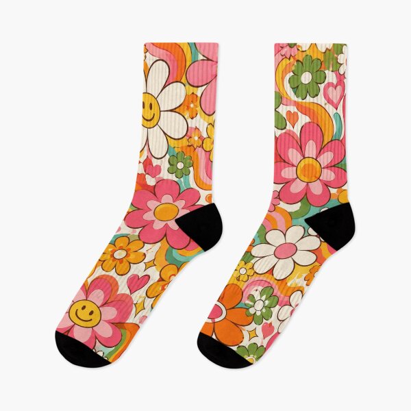 Item preview, Groovy Retro Flower Pattern – 70s Colorful Floral Aesthetic designed and sold by RJACreative.