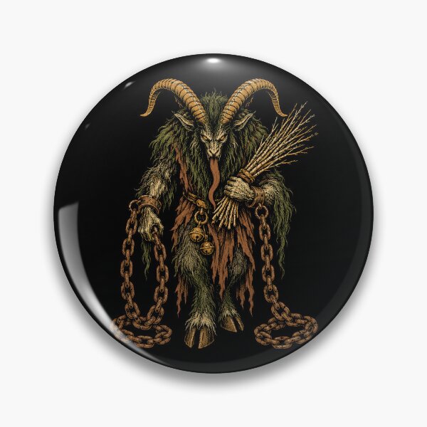 Item preview, Krampus With Chains Dark Folklore Print designed and sold by The Mellonaire.