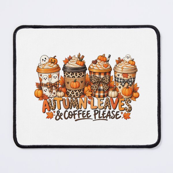 Item preview, Autumn Leaves and Coffee Please Pumpkin Drinks designed and sold by skyartdesign.