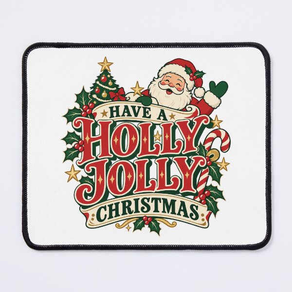Item preview, Holly Jolly Christmas Santa Lettering designed and sold by skyartdesign.