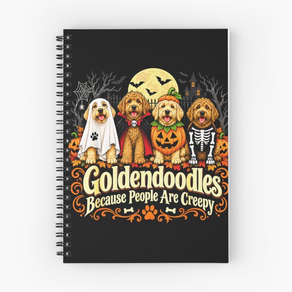 Item preview, Goldendoodles Because People Are Creepy Halloween designed and sold by Brasovbit.