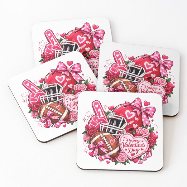 Item preview, Football Valentine Cute Hearts Roses Love Design designed and sold by QuiteOrbit.