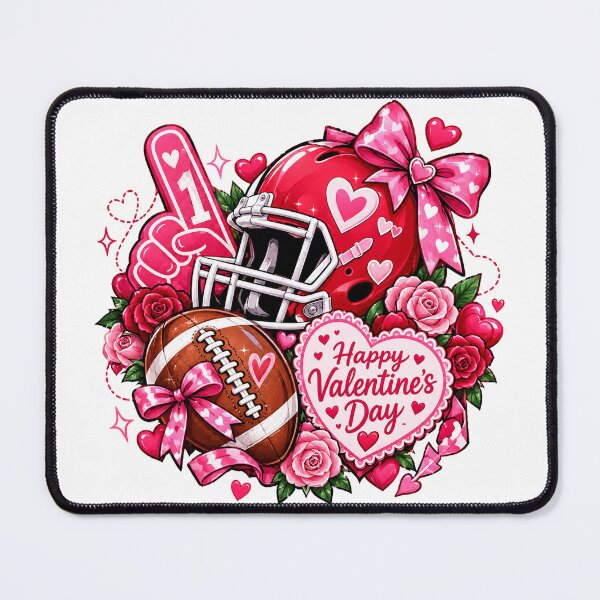 Item preview, Football Valentine Cute Hearts Roses Love Design designed and sold by QuiteOrbit.