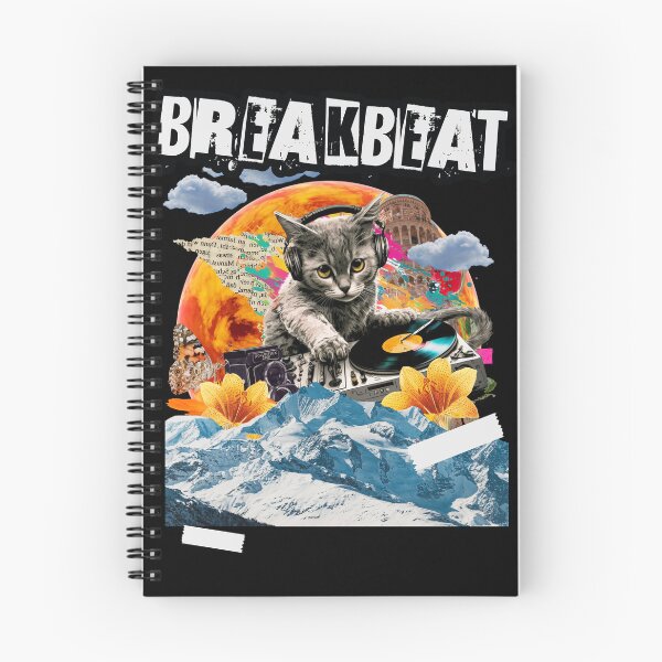 Item preview, BREAKBEAT - Feline Dj Mountain Breaks (White)  designed and sold by Discothreadz.