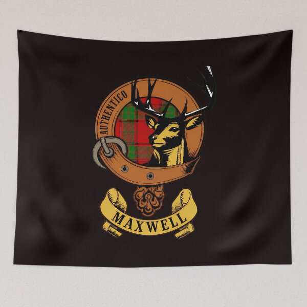Item preview, Maxwell Family Crest Stag Tartan Emblem  designed and sold by noah-vyre.