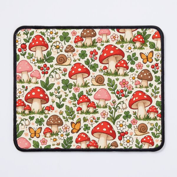 Item preview, Tiny Mushroom Forest Pattern – Cute Cottagecore Woodland Aesthetic designed and sold by RJACreative.