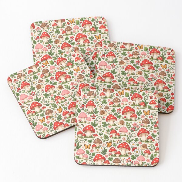Item preview, Tiny Mushroom Forest Pattern – Cute Cottagecore Woodland Aesthetic designed and sold by RJACreative.