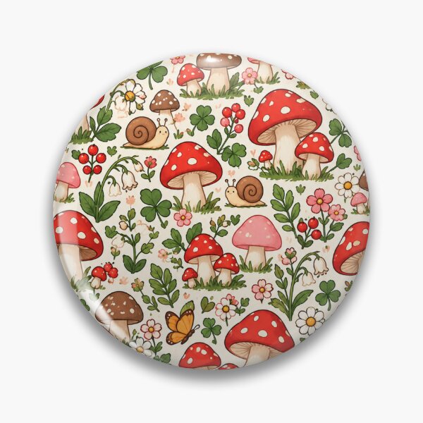 Item preview, Tiny Mushroom Forest Pattern – Cute Cottagecore Woodland Aesthetic designed and sold by RJACreative.