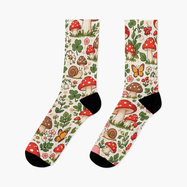 Item preview, Tiny Mushroom Forest Pattern – Cute Cottagecore Woodland Aesthetic designed and sold by RJACreative.