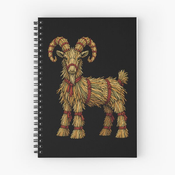 Item preview, Scandinavian Yule Goat Straw Print designed and sold by The Mellonaire.