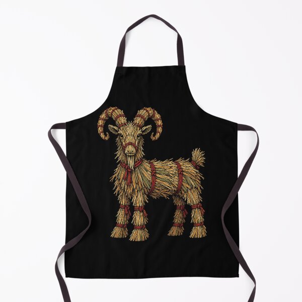 Item preview, Scandinavian Yule Goat Straw Print designed and sold by The Mellonaire.
