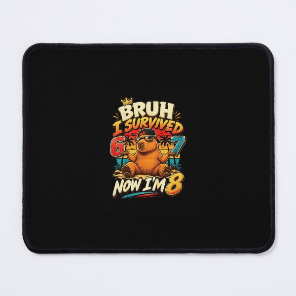 Item preview, Bruh I Survived 6 7 Now Im 8 Funny Capybara 8th Birthday Boy designed and sold by Brasovbit.