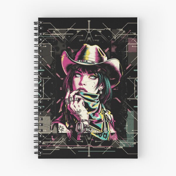 Item preview, Neon Outlaw Cyberpunk Cowgirl Western Grunge designed and sold by Stupid Shirts.