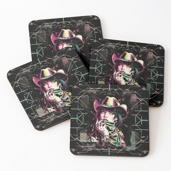 Item preview, Neon Outlaw Cyberpunk Cowgirl Western Grunge designed and sold by Stupid Shirts.