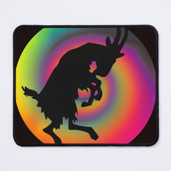 Item preview, Jumping Goat Rainbow Psychedelic Circle Art designed and sold by kawanva-studio.