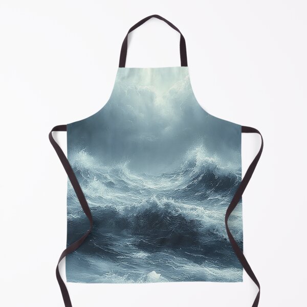 Item preview, Storm's Embrace - Stormy Ocean Waves Watercolor Art Print designed and sold by CastleBySea.