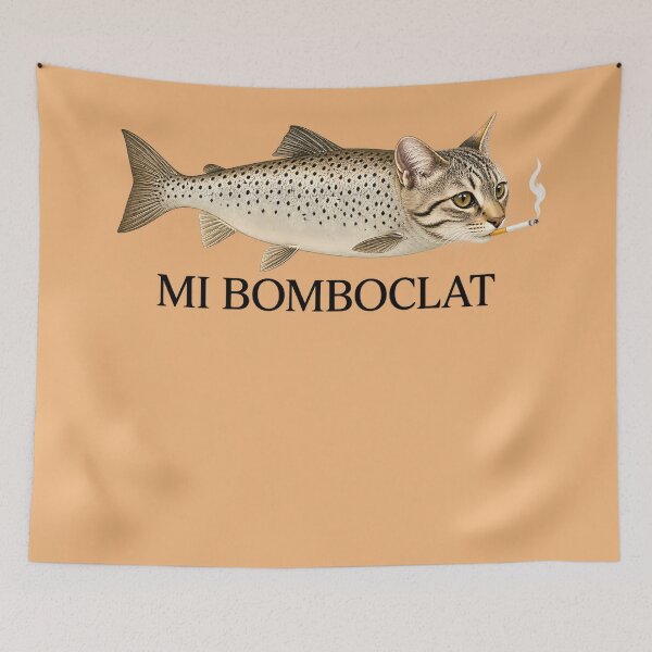 Item preview, Bomboclat Pez Gato Meme Pez Divertido designed and sold by nasr-say.