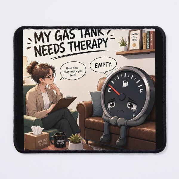 Item preview, My Gas Tank Needs Therapy – Funny Gas Prices & Driving Meme designed and sold by ManggaeJM.