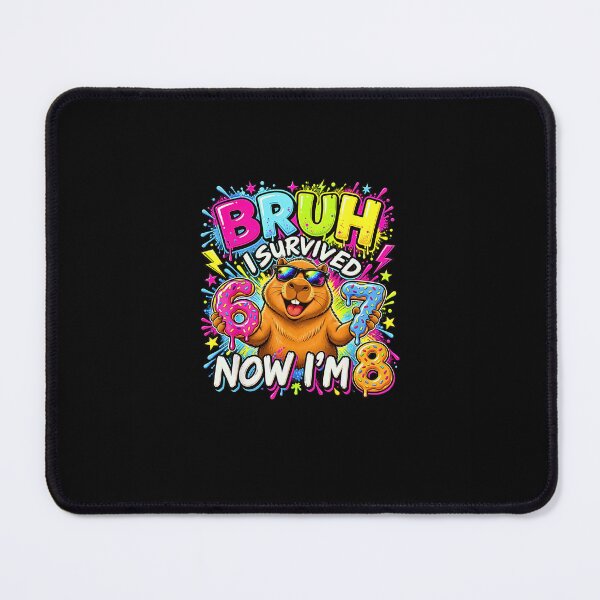 Item preview, Bruh I Survived 6 7 Now Im 8 Funny Capybara 8th Birthday Boy designed and sold by Brasovbit.