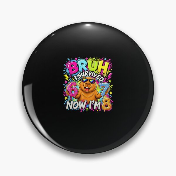 Item preview, Bruh I Survived 6 7 Now Im 8 Funny Capybara 8th Birthday Boy designed and sold by Brasovbit.