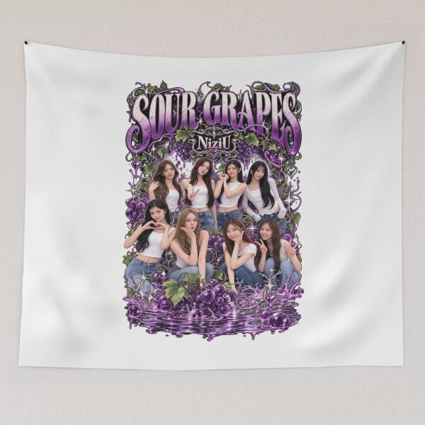 Item preview, Póster del grupo NiziU Sour Grapes Grove designed and sold by Valereekmerch.