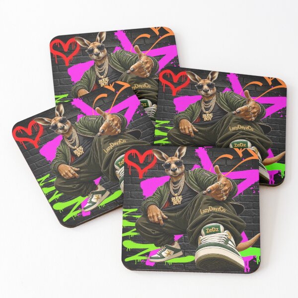 Item preview, Cyberpunk Rude Boy Kangaroo Hip Hop Streetwear Graffiti designed and sold by LazyDayzCo.