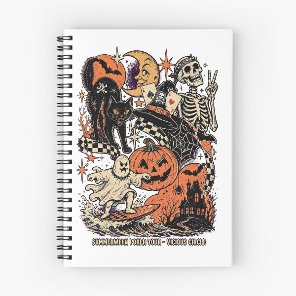Item preview, Summerween Poker Tour Surfing Ghost Retro Halloween designed and sold by inkfluenceart.