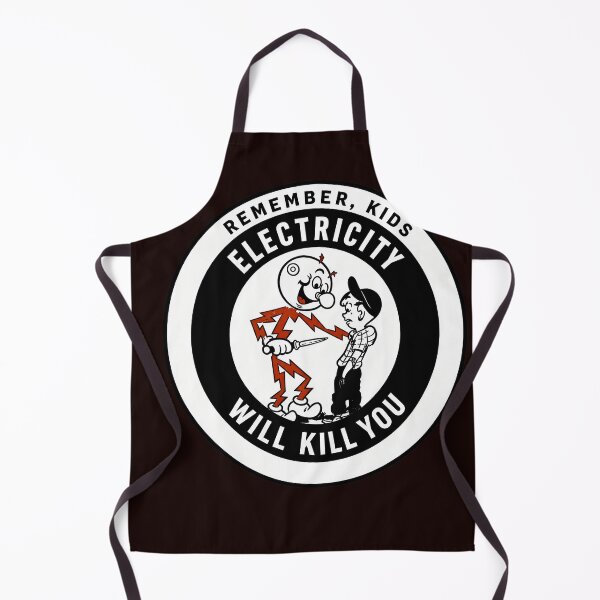 Item preview, Remember Kids Electricity Will Kill You Emblem designed and sold by FeatherTaleInk.