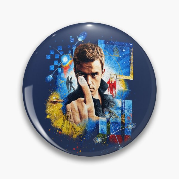 Artikelvorschau, Robbie Williams 2005 Vintage Portrait entworfen und verkauft von Paula-Pastela.