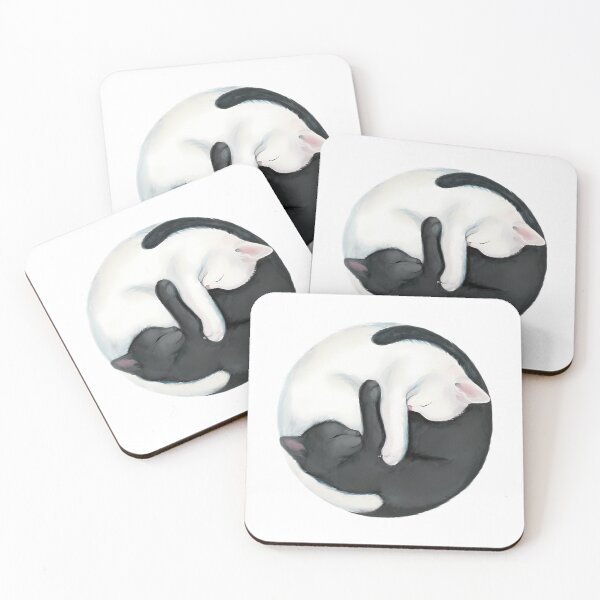 Item preview, Yin Yang Balancing Cats designed and sold by baleigh-mallon.