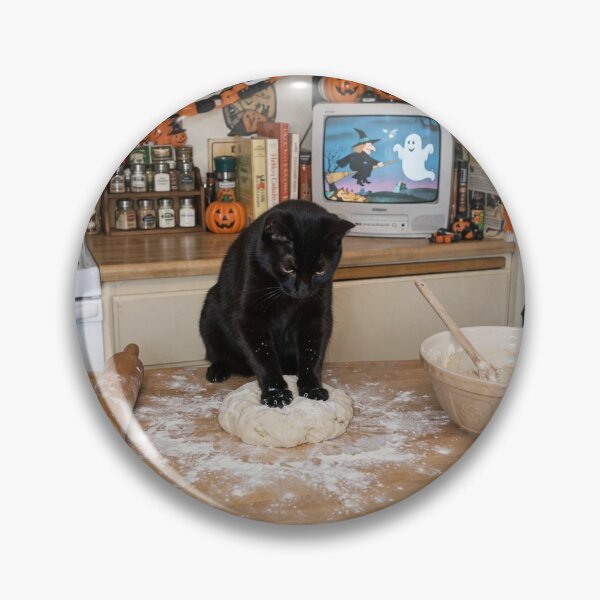 Item preview, Black Cat Kneading Dough Funny Halloween Baking Classic T-shirt designed and sold by inkfluenceart.