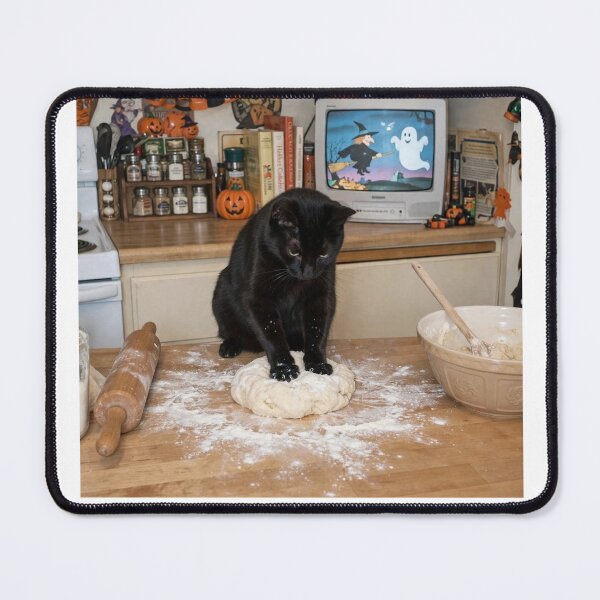 Item preview, Black Cat Kneading Dough Funny Halloween Baking Classic T-shirt designed and sold by inkfluenceart.