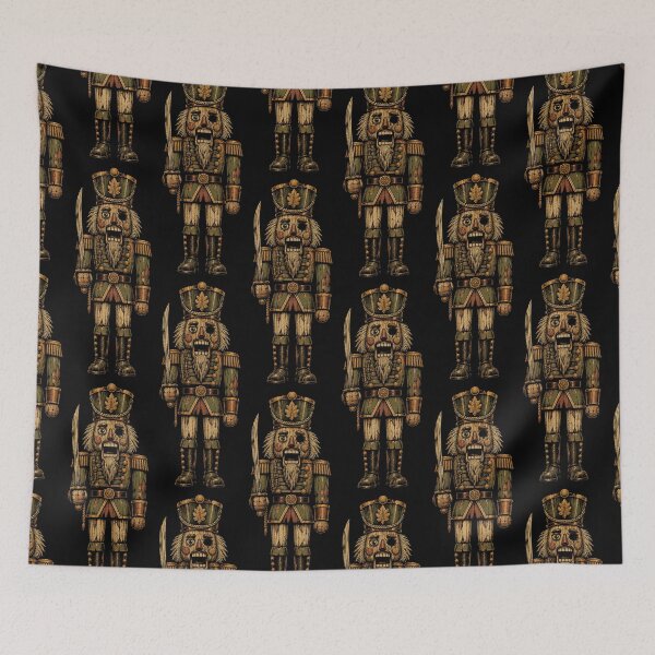 Item preview, Cracked Wooden Nutcracker Creepy Print designed and sold by The Mellonaire.
