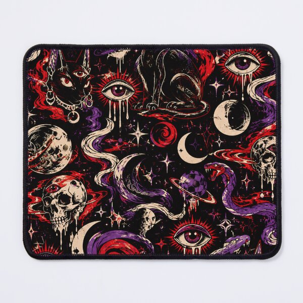 Item preview, Gothic Cosmic Cat Skull Pattern designed and sold by Bawwe.