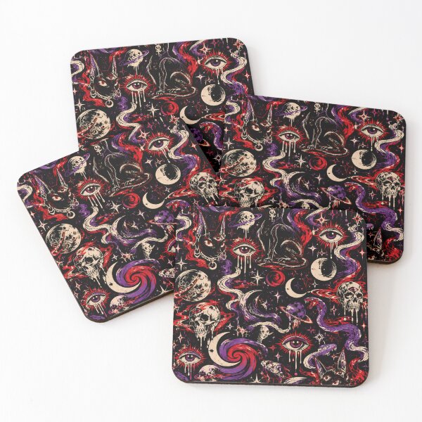 Item preview, Gothic Cosmic Cat Skull Pattern designed and sold by Bawwe.