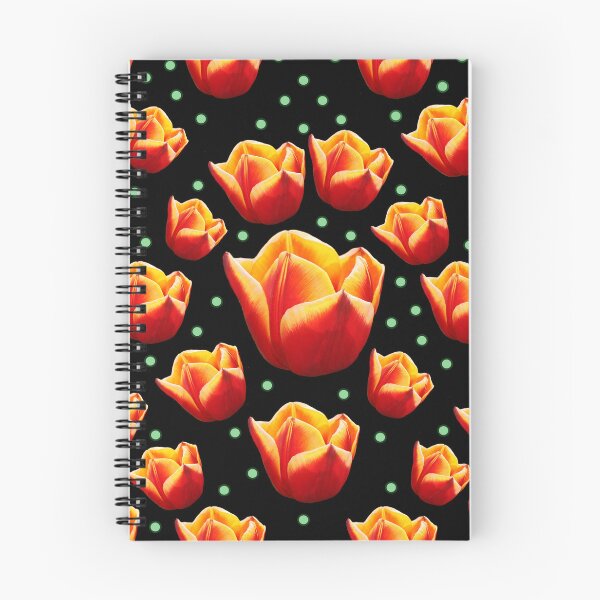 Item preview, red & orange tulip pattern designed and sold by EleniA8.