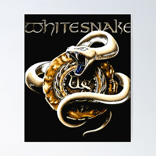 Item preview, Coiled White Snake Emblem For Whitesnake designed and sold by RichardGonza88.