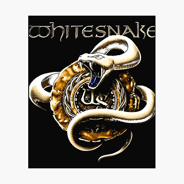 Item preview, Coiled White Snake Emblem For Whitesnake designed and sold by RichardGonza88.