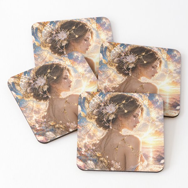 Item preview, Sunrise Kintsugi Sea of Clouds Goddess designed and sold by KINTSUGI-LUMI.