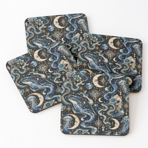 Item preview, Dark Ocean Cosmic Fantasy Pattern designed and sold by Bawwe.
