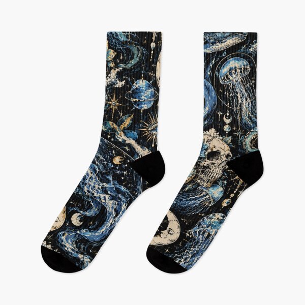 Item preview, Dark Ocean Cosmic Fantasy Pattern designed and sold by Bawwe.