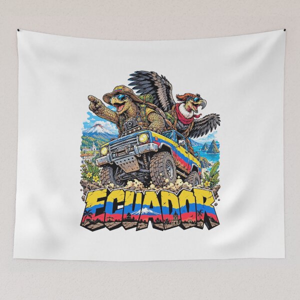 Item preview, Ecuador Adventure with Andean Bear and Condor designed and sold by EdwinkOne.