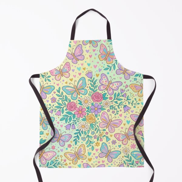 Item preview, Cute Butterflies Floral Hearts Pastel Pattern designed and sold by Shivora Studio.
