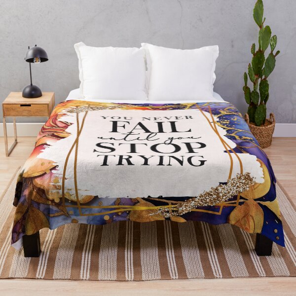 Item preview, You Never Fail Until You... - Motivational Quote Art designed and sold by DEC02.