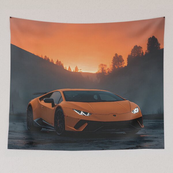 Item preview, Lamborghini Huracan Performante Pop Art Painting designed and sold by AutoPopStudio.