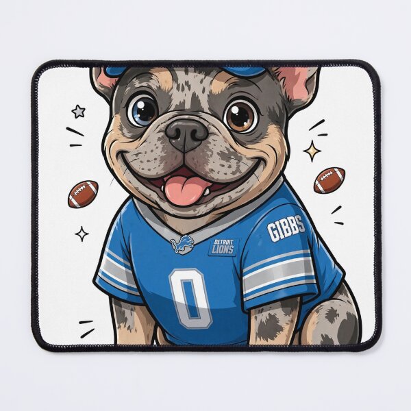 Item preview, Personalized Game Day French Bulldog Shirt | Grimmy Football Jersey Number 0 Tee | Custom Dog Shirt designed and sold by Bat Ear Boutique.