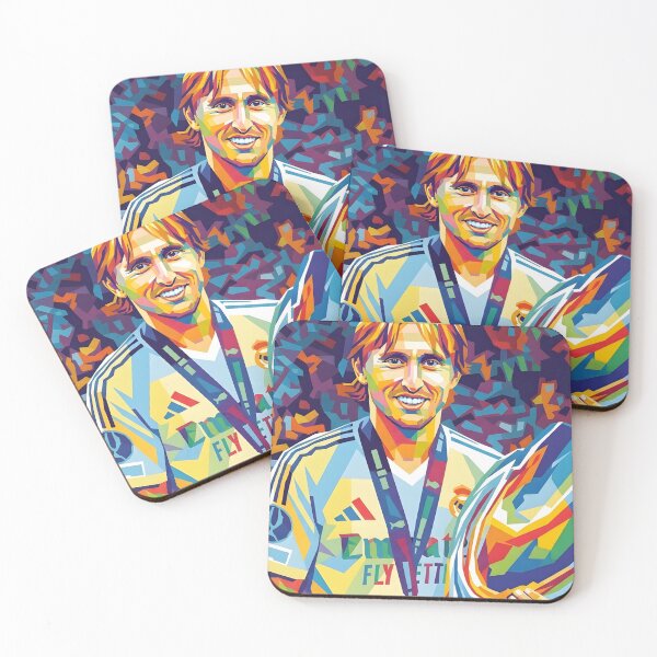 Aperçu de l'œuvre Luka Modric Pop Art créée et vendue par Kindcorner.